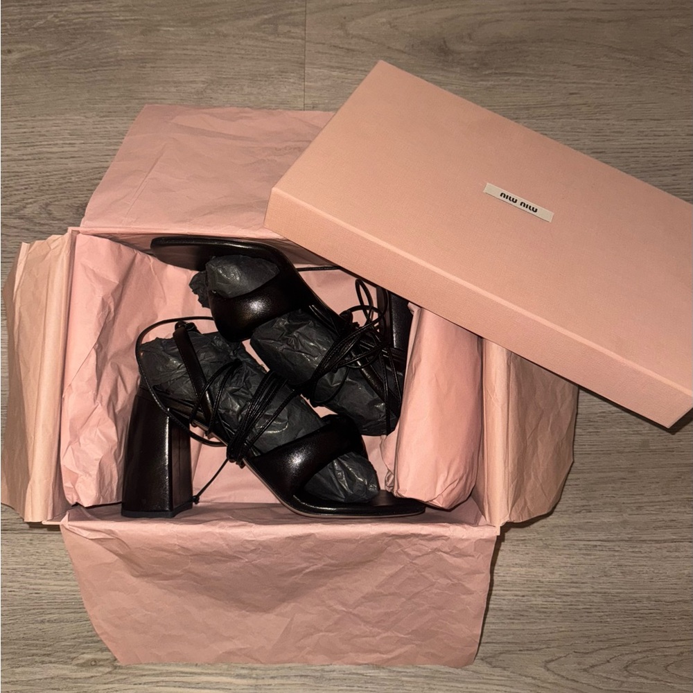 Miu Miu Leather Sandals in size 7 - Picture 6 of 7